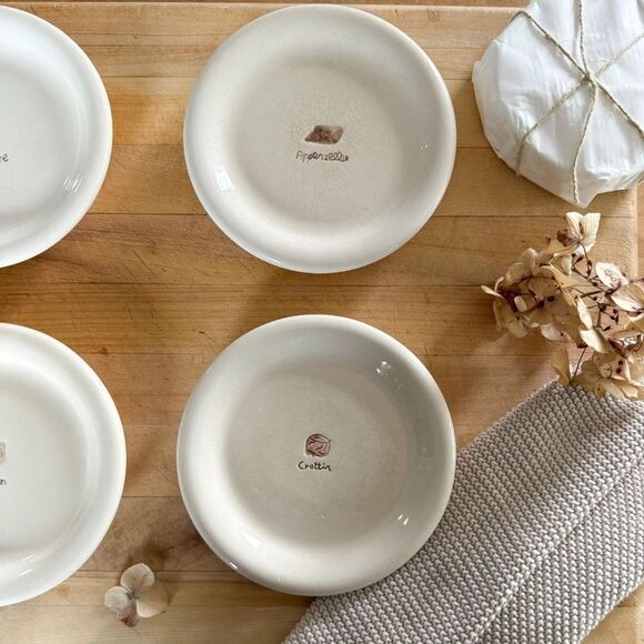 Williams-Sonoma French Cheese Plates Set of 4 - Picture 1 of 9